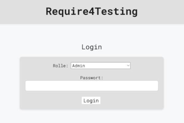 Require4Testing Login